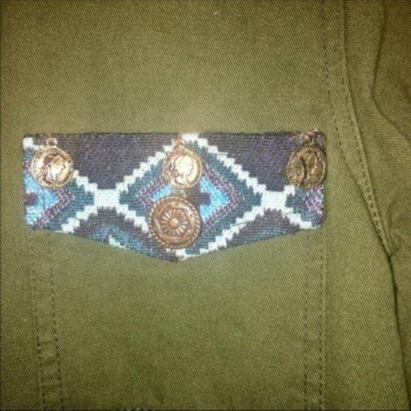 Anthropologie Beautiful Stories Olive Inika Utility Jacket Size XS - Picture 3 of 7